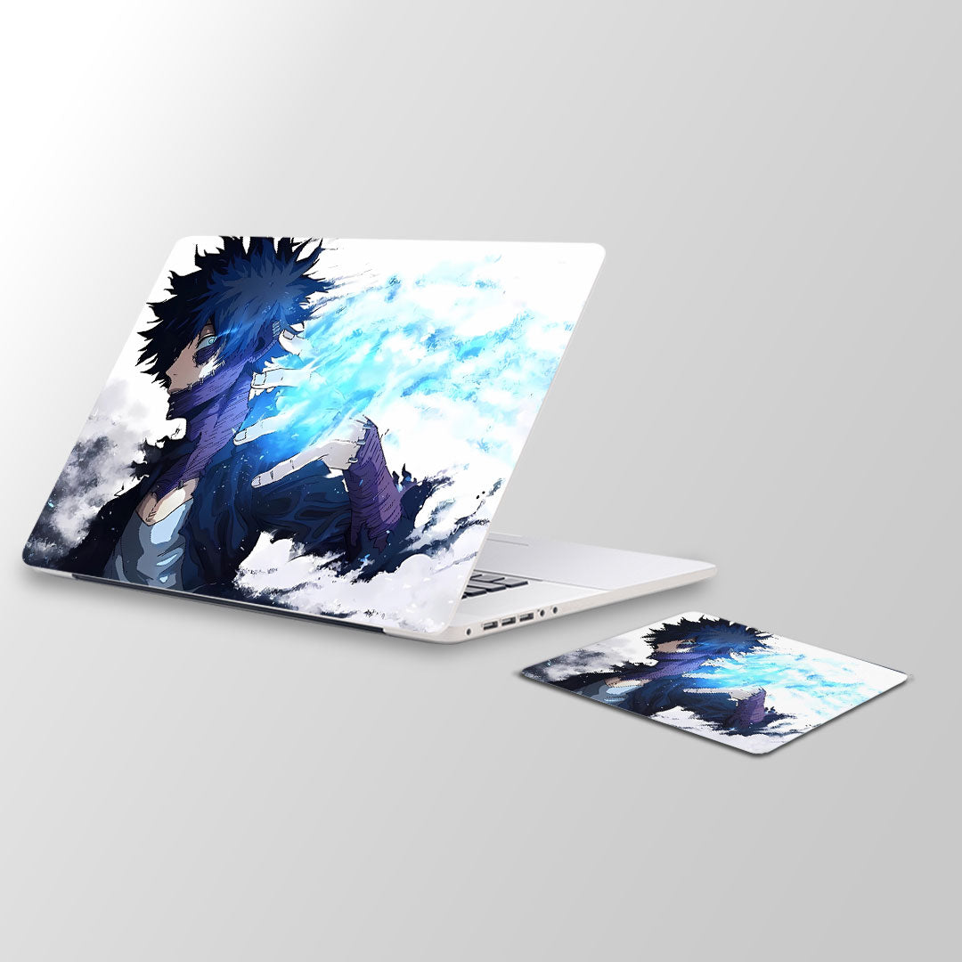 dabi blue - Laptop Skin and Mouse Pad Combo