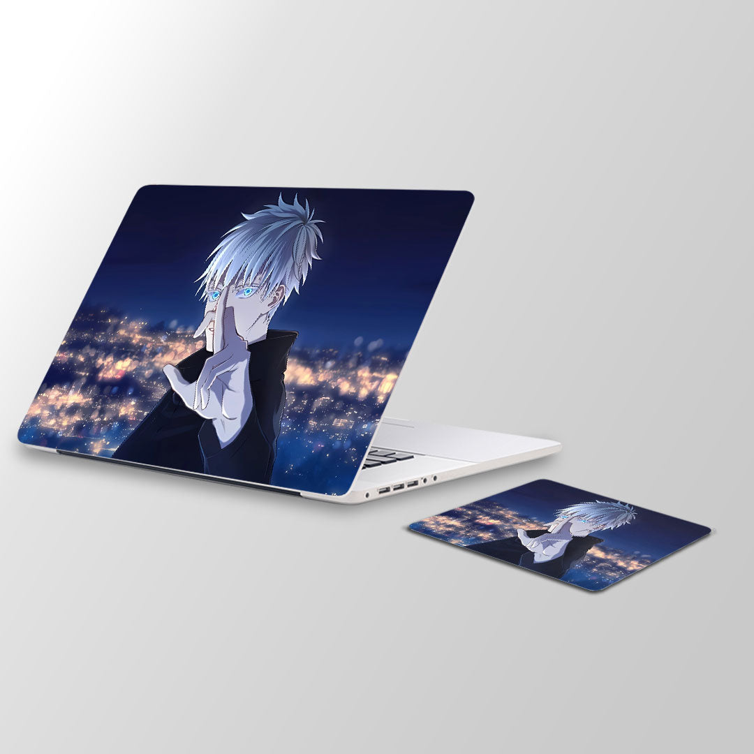 gojo city - Laptop Skin and Mouse Pad Combo