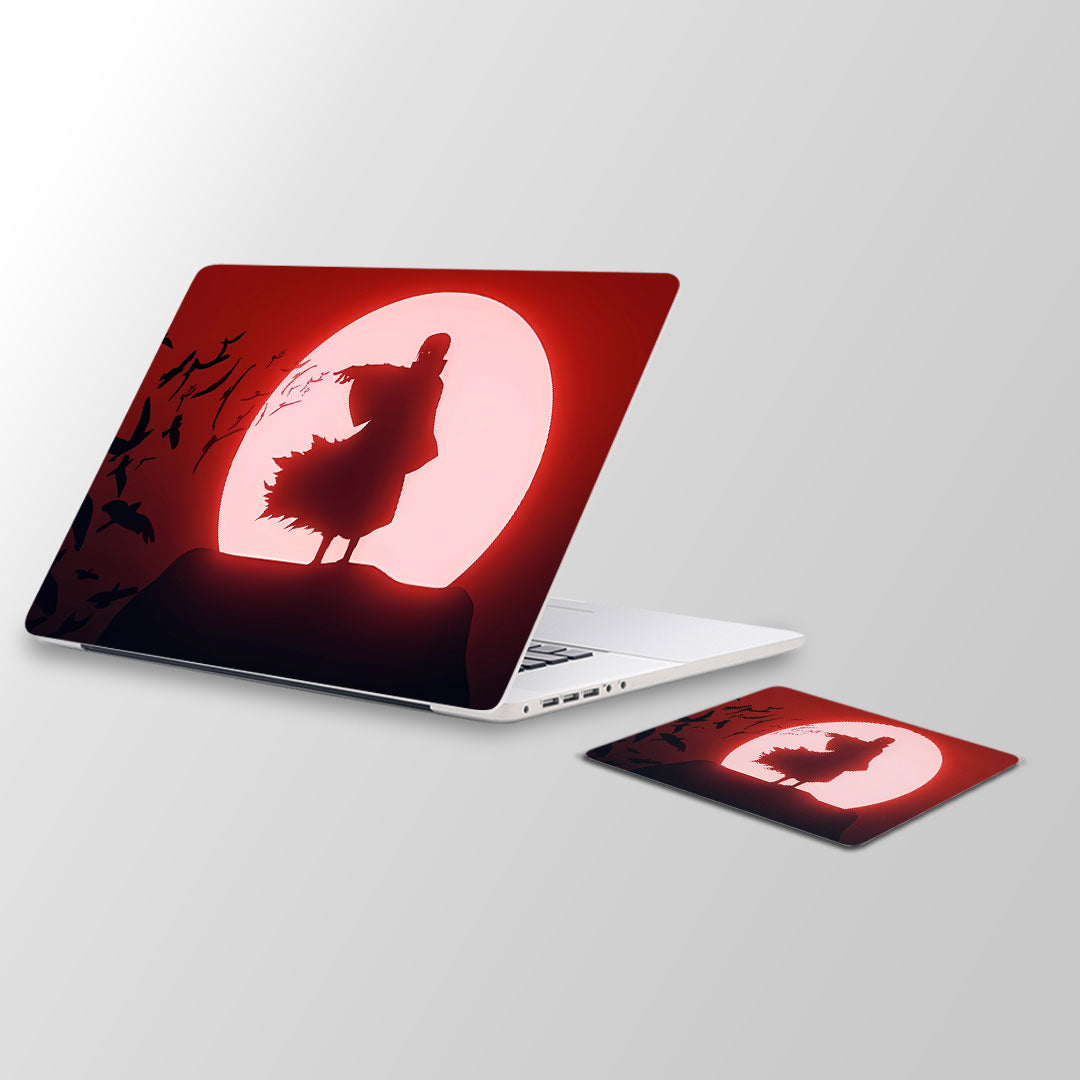 itachi glow - Laptop Skin and Mouse Pad Combo