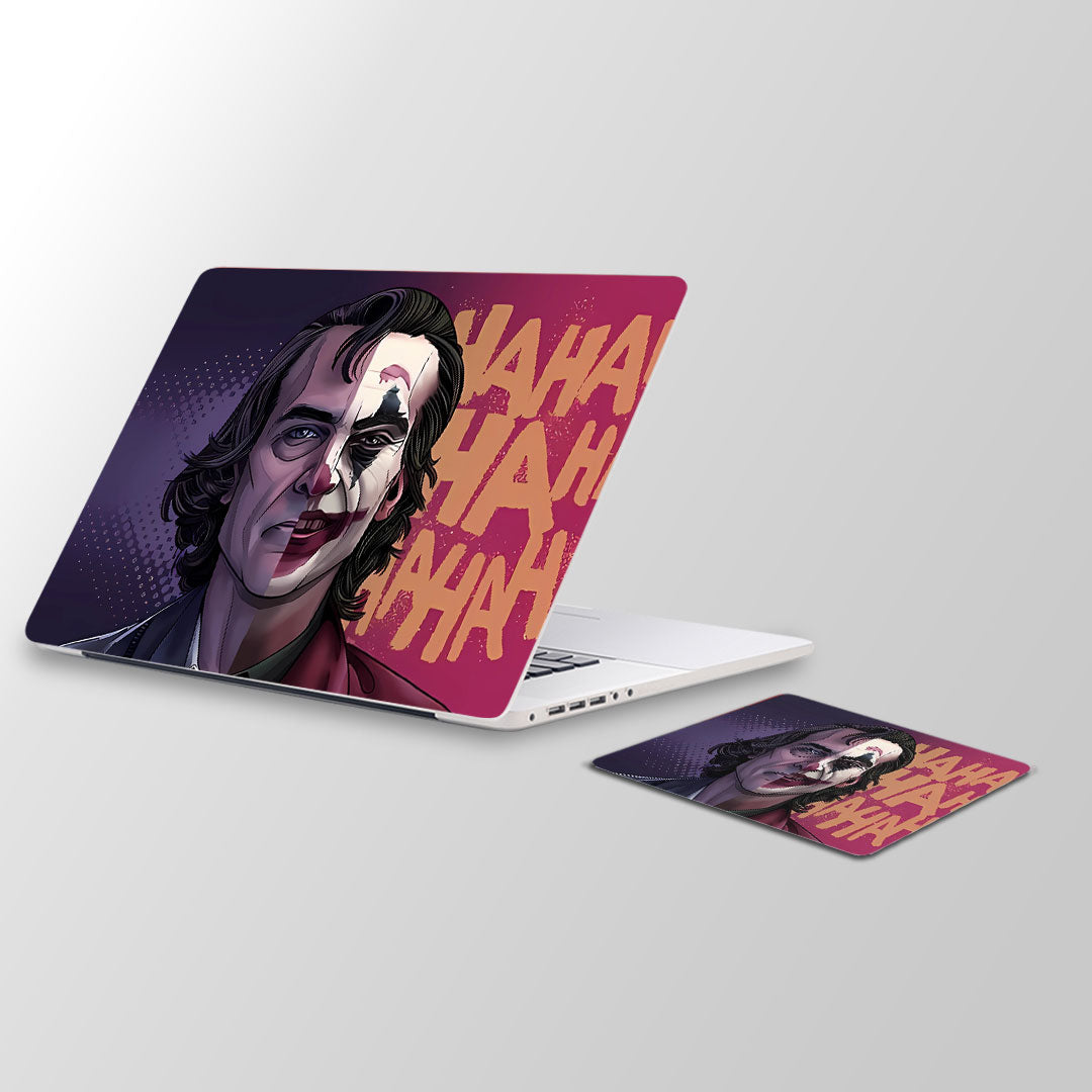 joker haha - Laptop Skin and Mouse Pad Combo