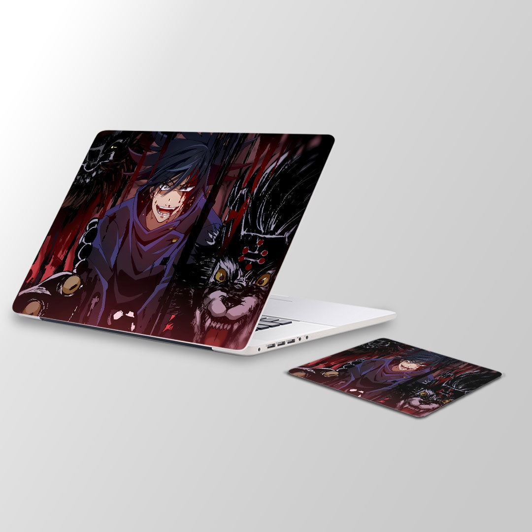 Jujutsu gore Laptop Skin and Mouse Pad Combo