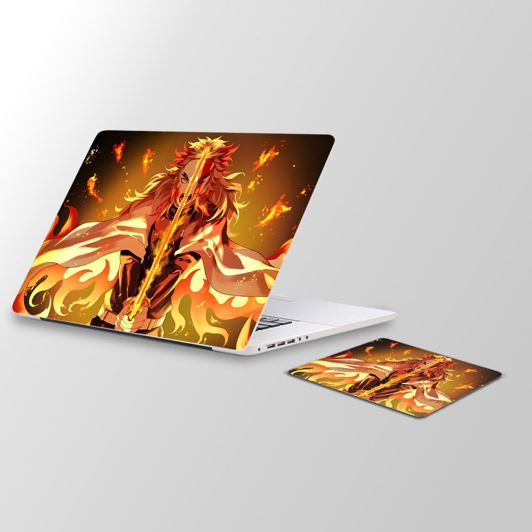 last flame breathing- Laptop Skin and Mouse Pad Combo