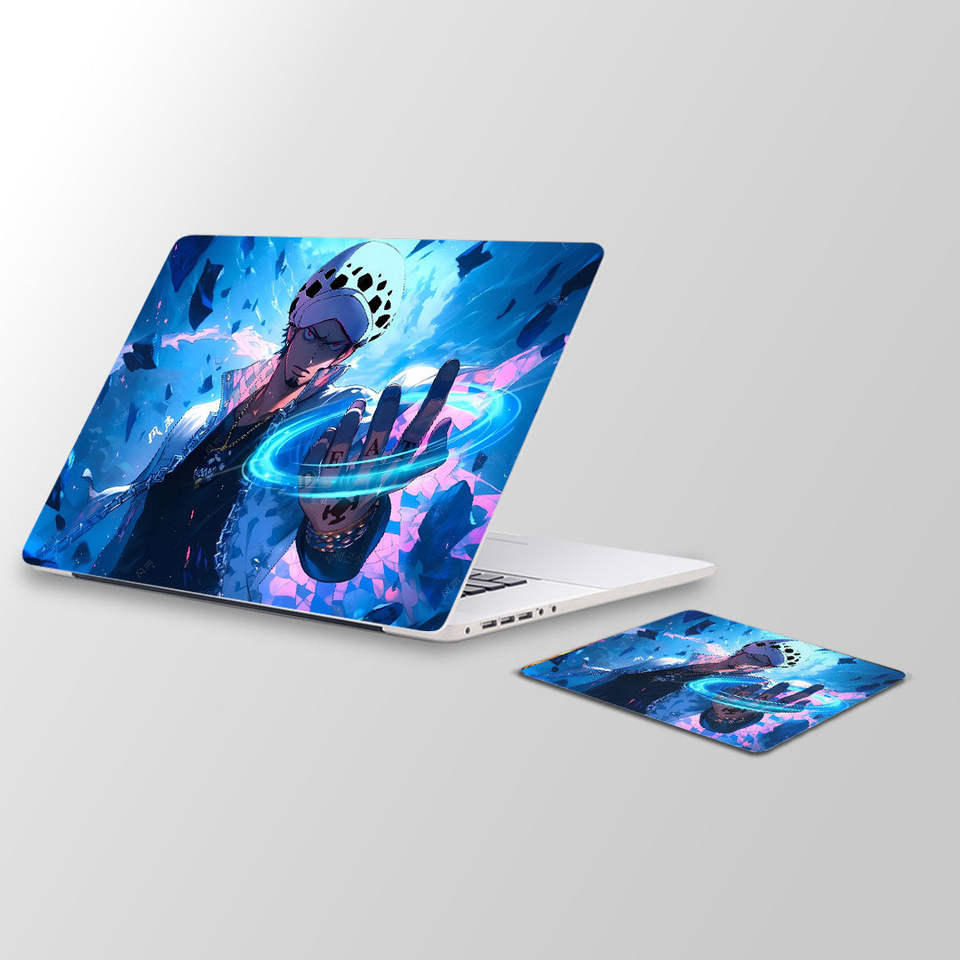 law one piece - Laptop Skin and Mouse Pad Combo