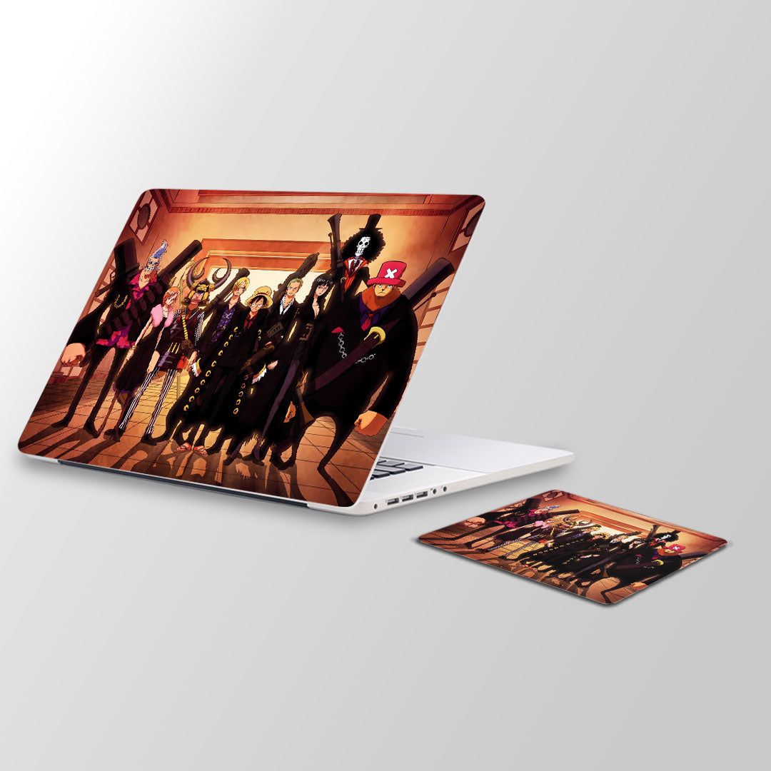 Luffy and the team Laptop Skin and Mouse Pad Combo