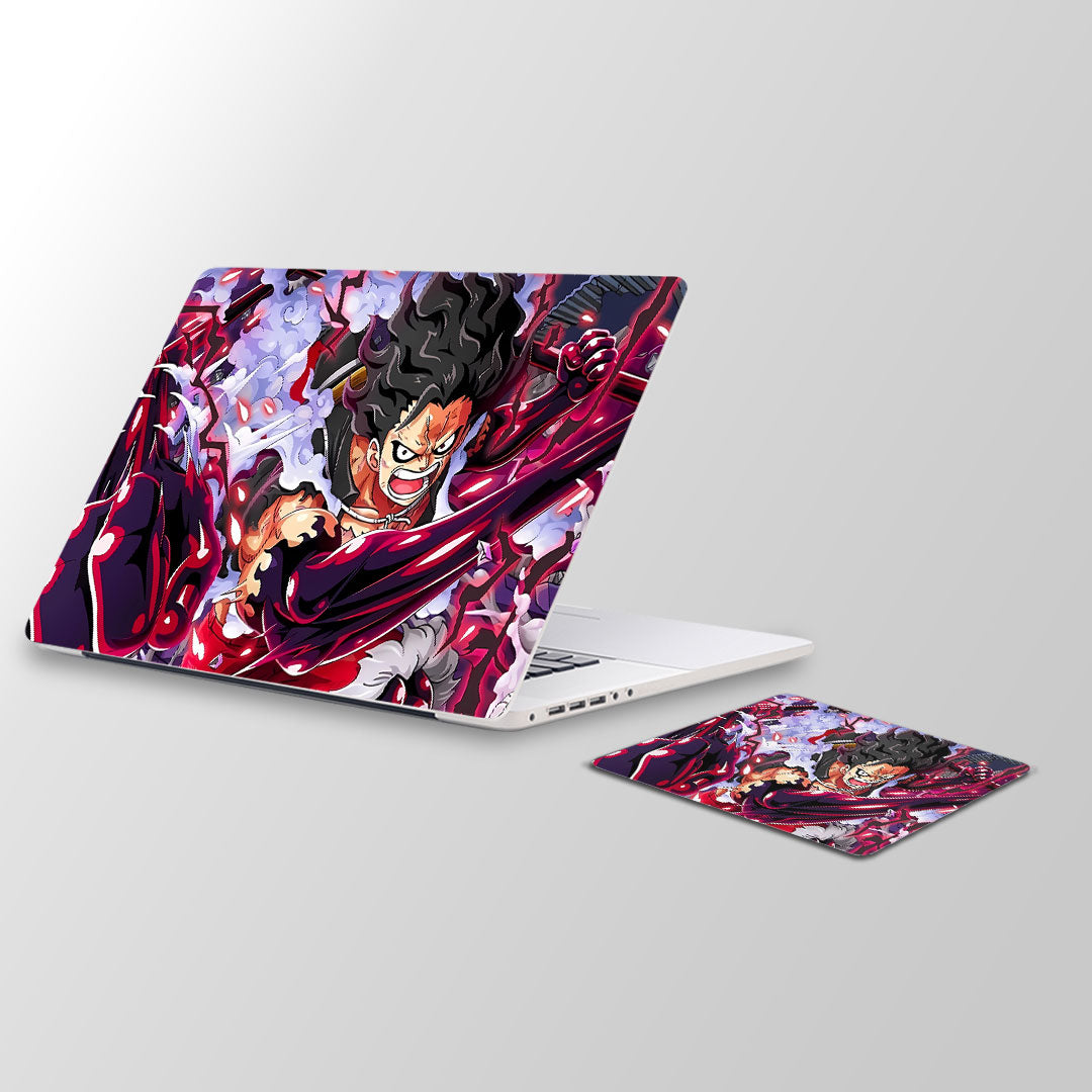 luffy gear 4 - Laptop Skin and Mouse Pad Combo