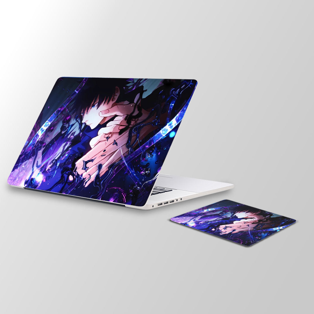 megumi retro - Laptop Skin and Mouse Pad Combo