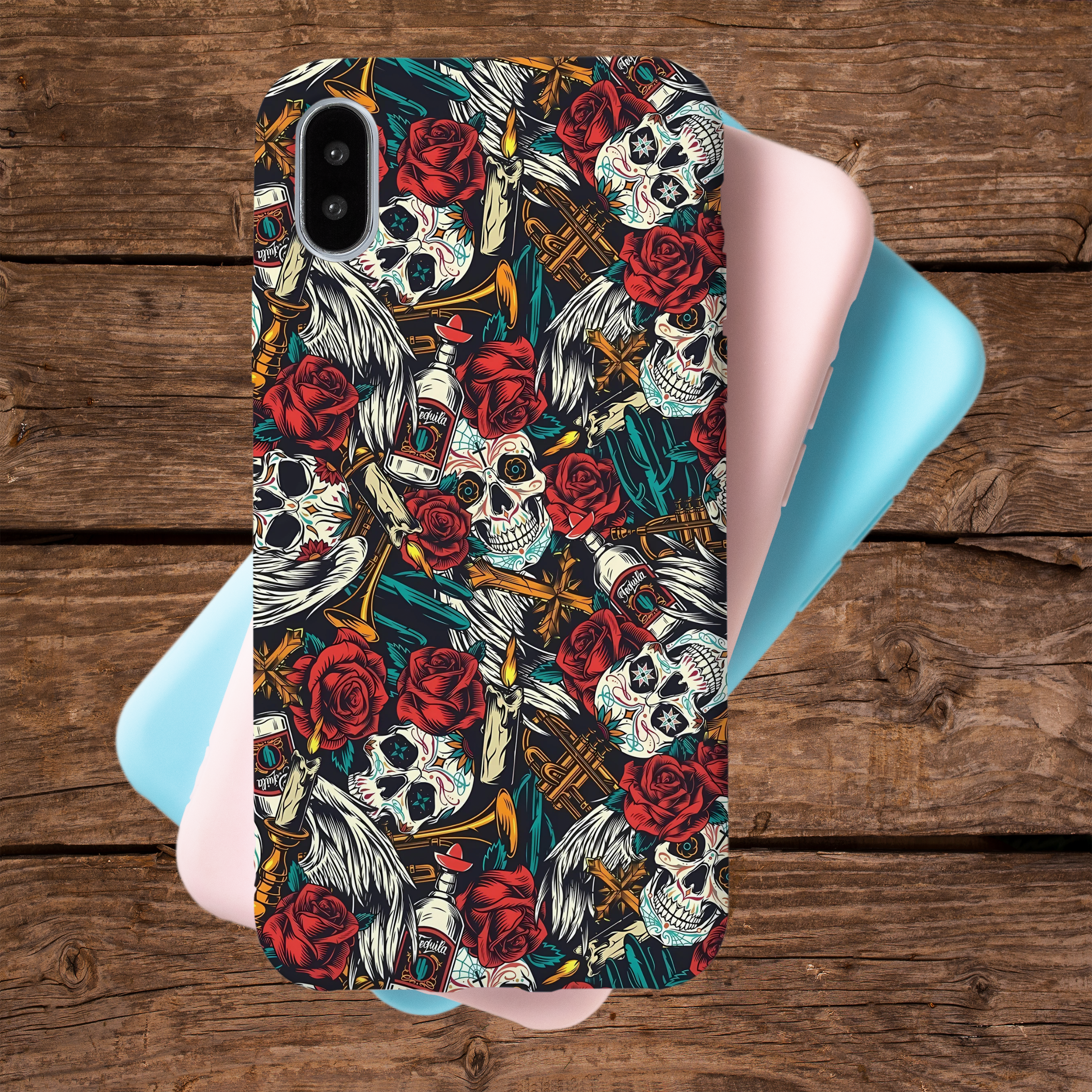 Skull Abstract Art - Mobile Skin (3D Textured) FC1428