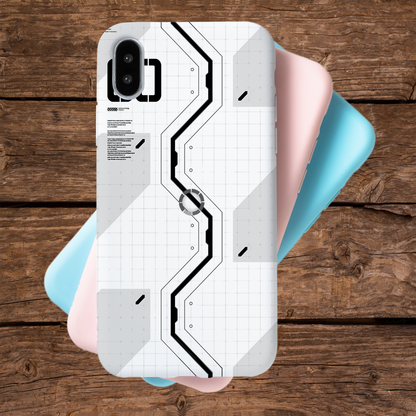 abstract black & white line - Mobile Skin (3D Textured) FC1193