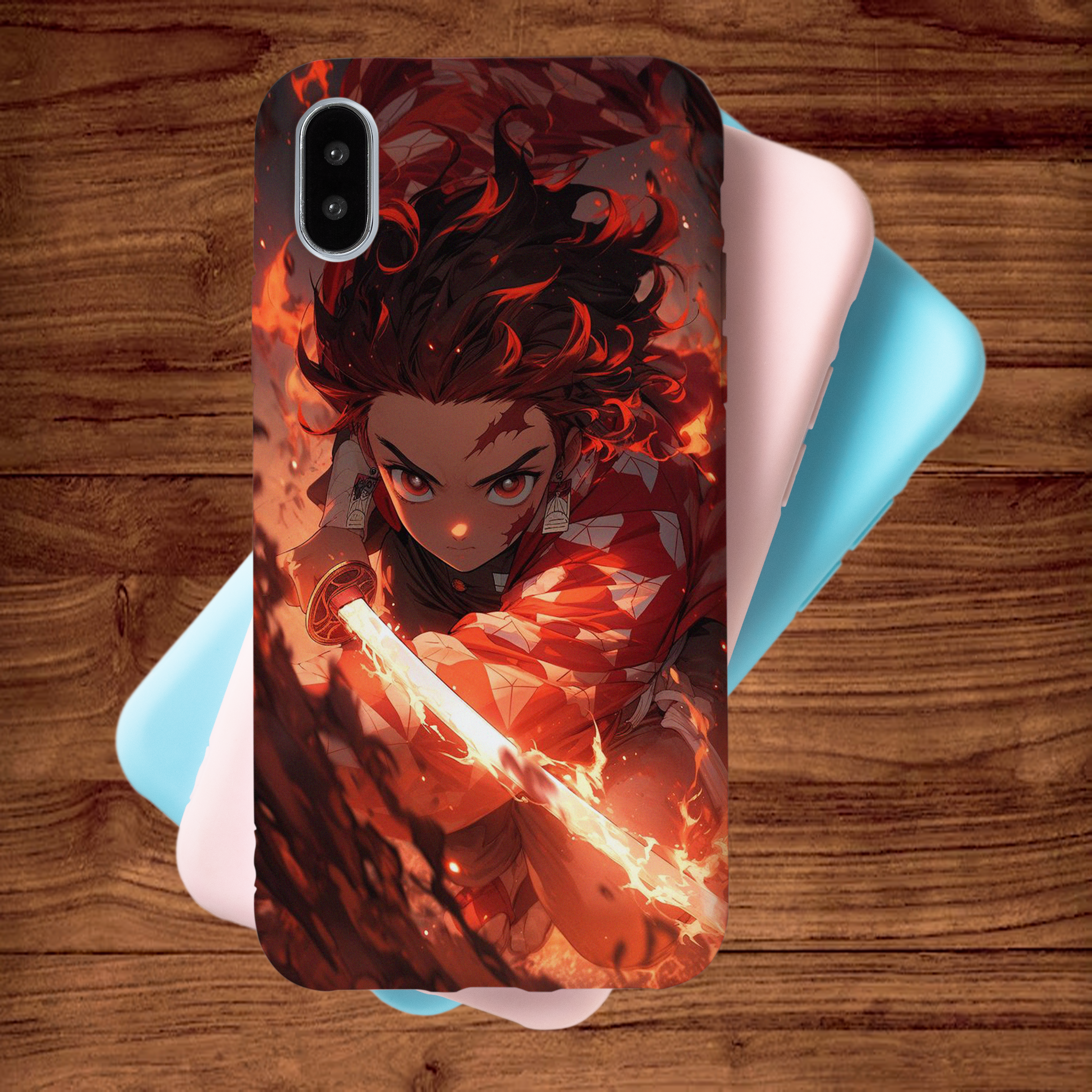 tanjiro Fire 2- Mobile Skin (3D Textured) FC1229