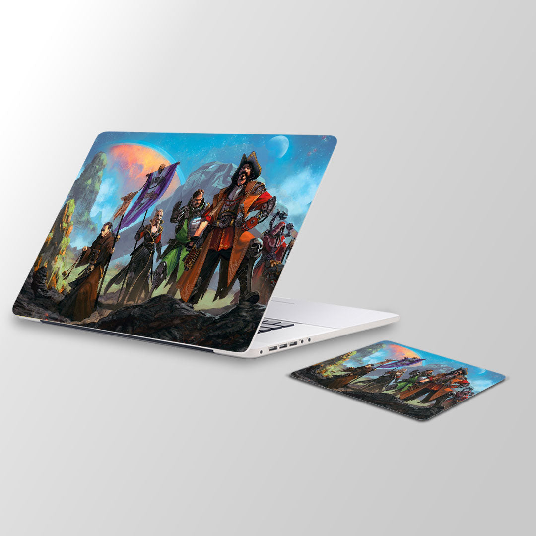 Pirates of the galaxy Laptop Skin and Mouse Pad Combo