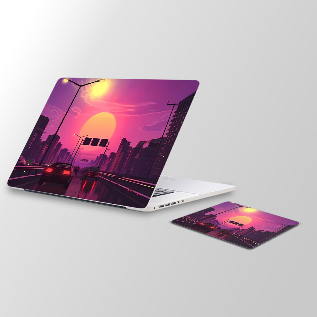 Sunset- Haikyuu Laptop Skin and Mouse Pad Combo