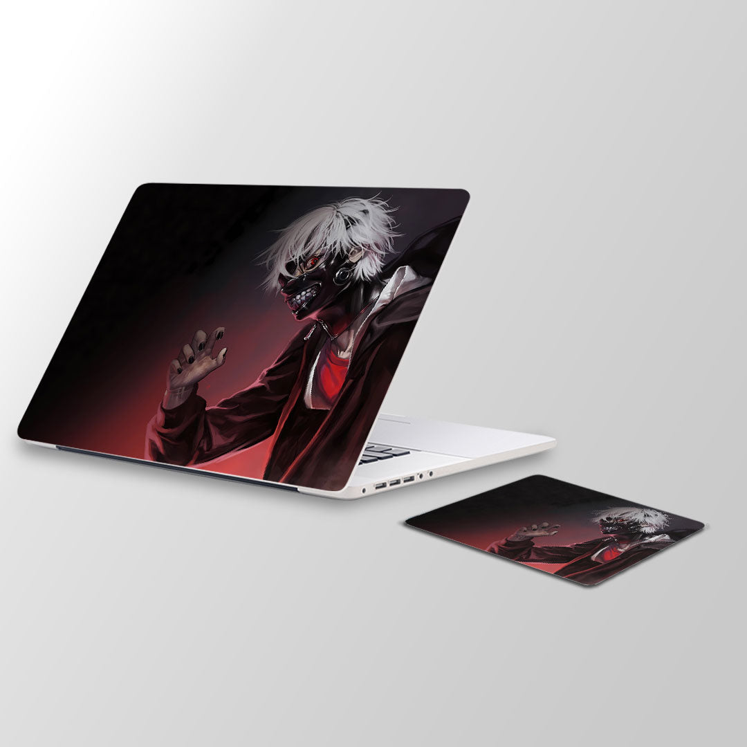 Tg black Laptop Skin and Mouse Pad Combo