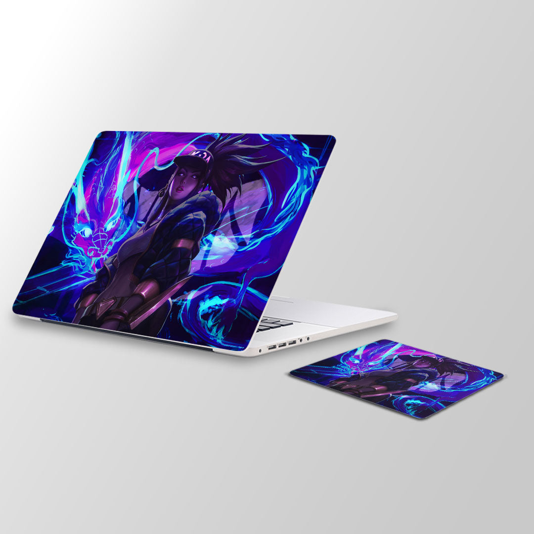 The dragon girl Laptop Skin and Mouse Pad Combo