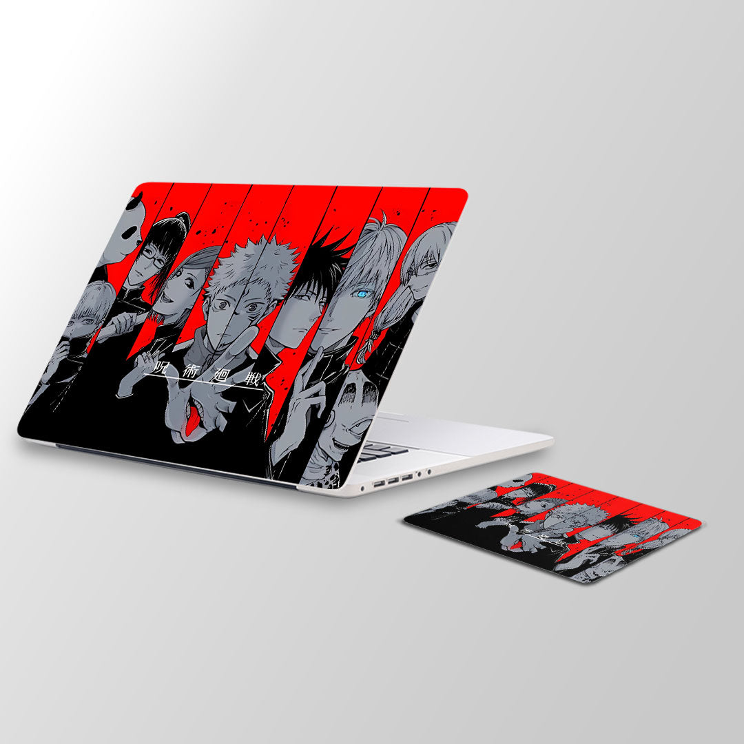 The red Laptop Skin and Mouse Pad Combo