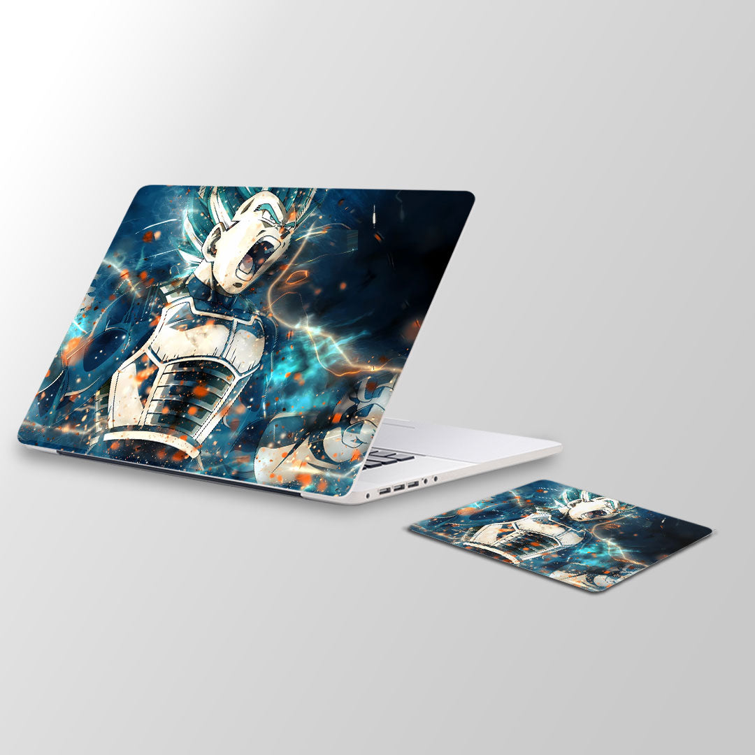 Vegeta Laptop Skin and Mouse Pad Combo