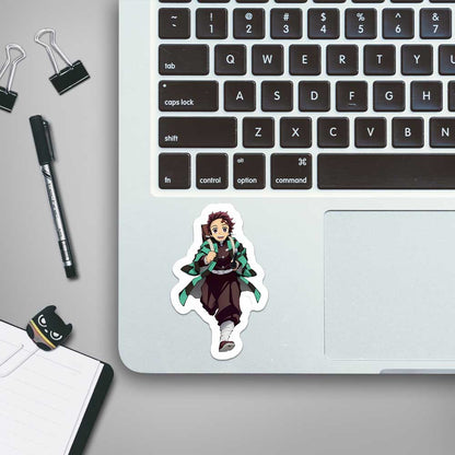 Tanjiro Running Demon Slayer Stickers