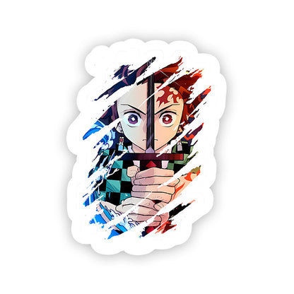 Tanjiro fire and ice Demon Slayer Stickers