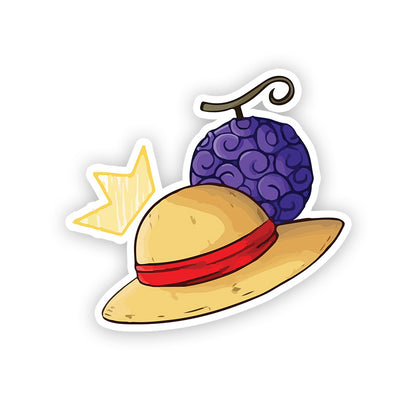 Cap of luffy One piece Stickers