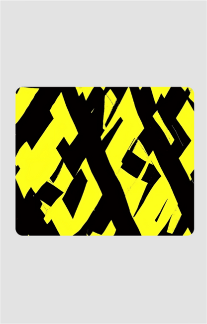 Yellow line graffiti - Mouse Pad