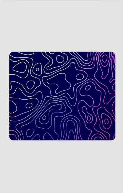 White pattern on purples - Mouse Pad