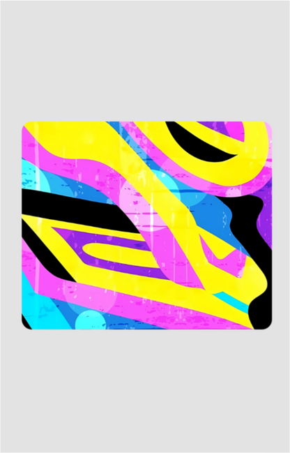 Yellow Pink Graffiti - Mouse Pad