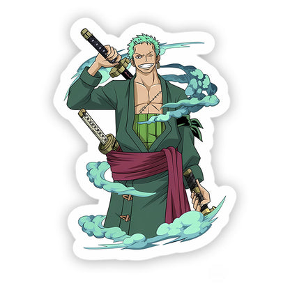 Roronoa Zoro smirking One piece Stickers