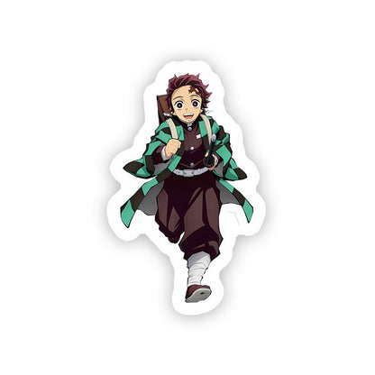 Tanjiro Running Demon Slayer Stickers