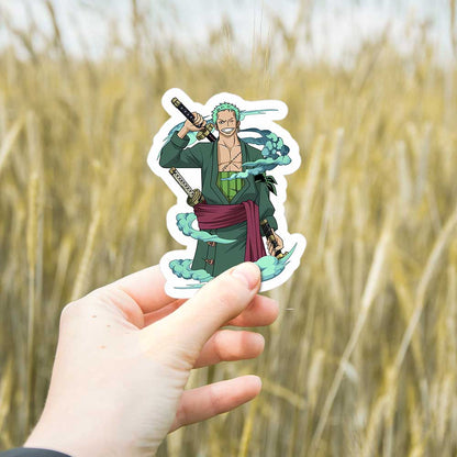 Roronoa Zoro smirking One piece Stickers