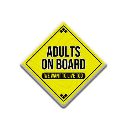 Adults on board - DOME (5 INCH)